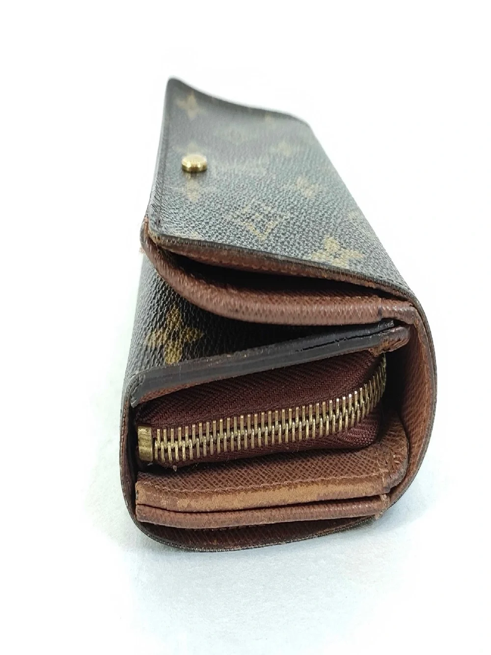 Louis Vuitton Monogram Canvas Tressor Wallet in Brown and Gold